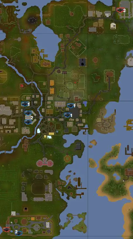 Safe locations in Kandarin