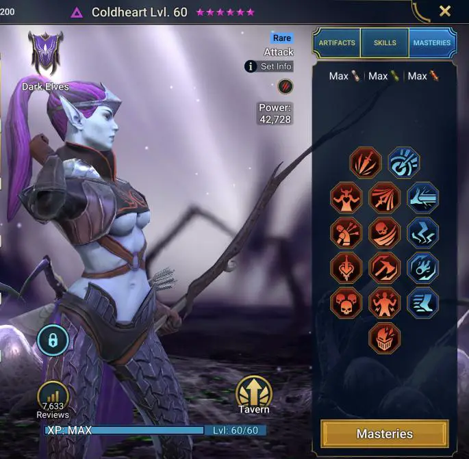 Masteries for coldheart
