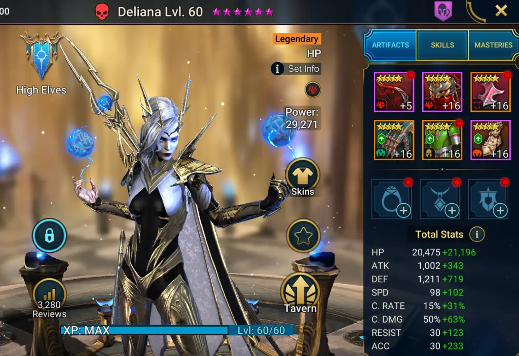 deliana mid game gearing