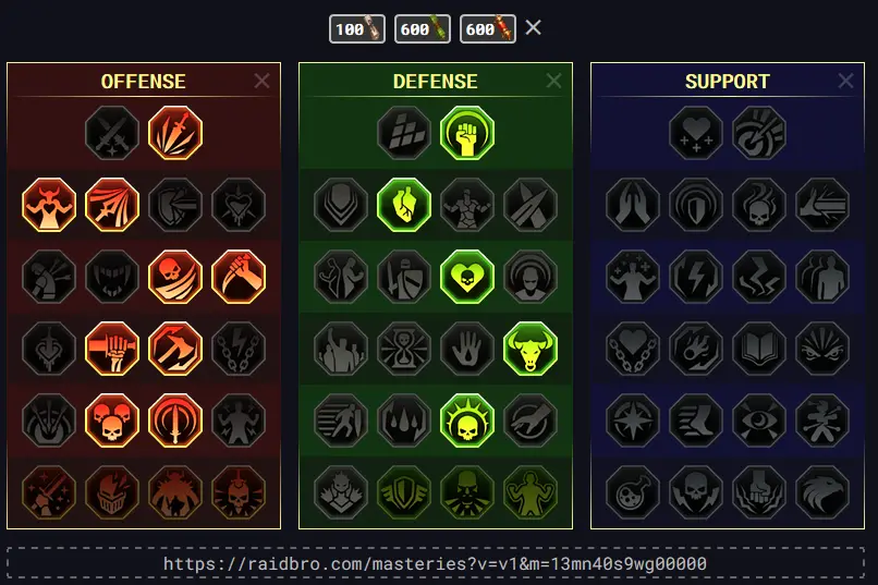 kael early game masteries