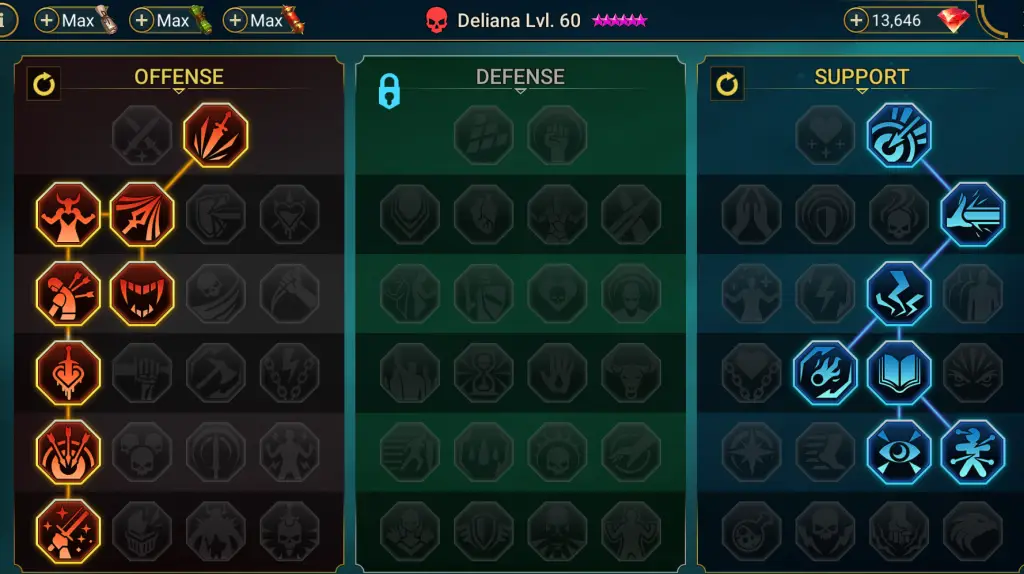 masteries deliana mid game