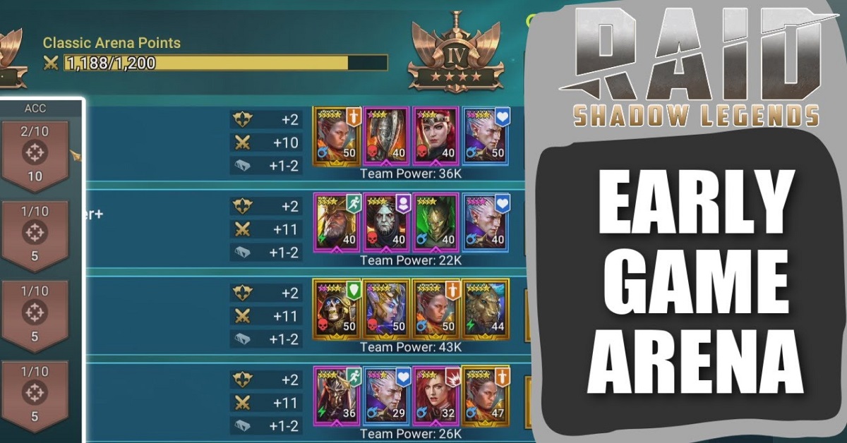 raid shadow legends early game arena guide