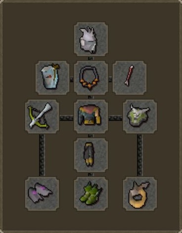 Max range Gear for blue dragons osrs