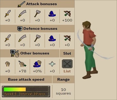OSRS Crystal Bow stats