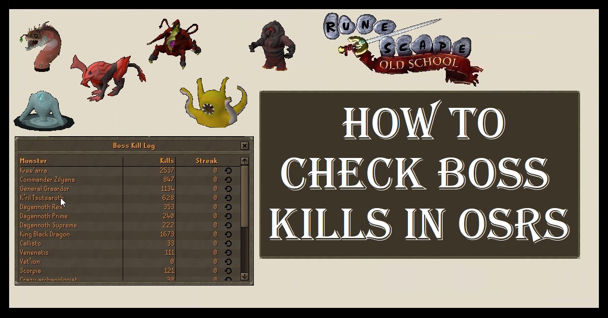 OSRS How to check Boss Kills
