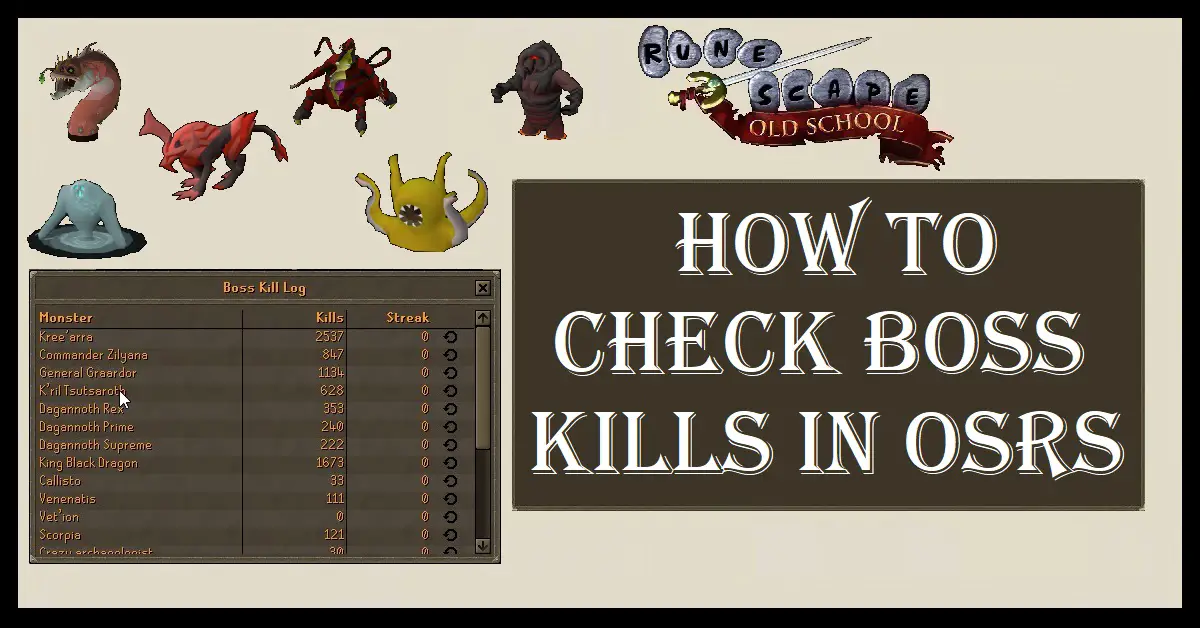 OSRS How to check Boss Kills