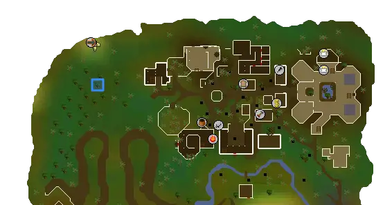 OSRS Kruk's Dungeon entrance (highlighted blue)